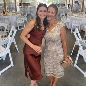 Skye Midi Satin Dress from Revelry